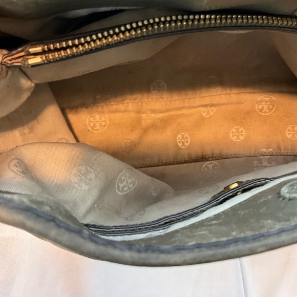 Tory Burch olive shade suede with gold tone hardware 10-H2e - Picture 9 of 10